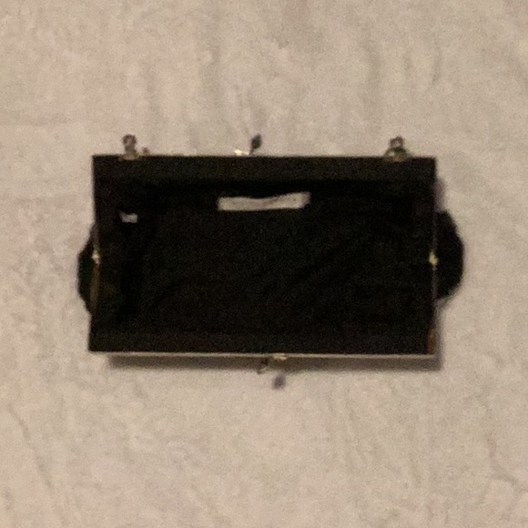 Sophisticated White House, Black market brand Black and Silver Floral Clutch - Picture 2 of 3